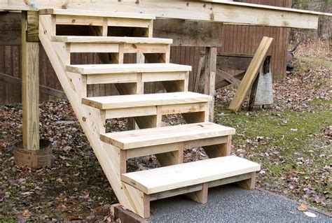 How to build deck or porch stairs 9 steps show how to layout & cut the stair stringer, frame the landing, attach the stringer, attach risers & treads. Build Deck Stairs Pre Cut Stringers | Home Design Ideas
