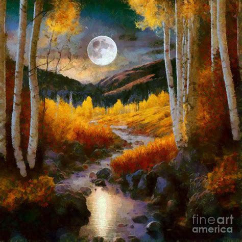 Autumn In A Birch Forest Painting By Odon Czintos Fine Art America