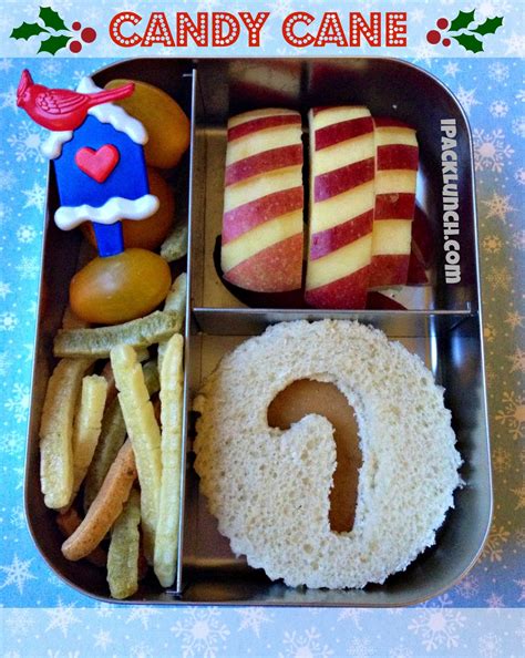 Candy Cane Lunch Bento Christmas Food Treats Lunch Kids Meals