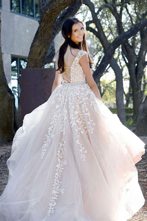 Champagne Tulle Lace Long Prom Dress Champagne Evening Dress Shdress