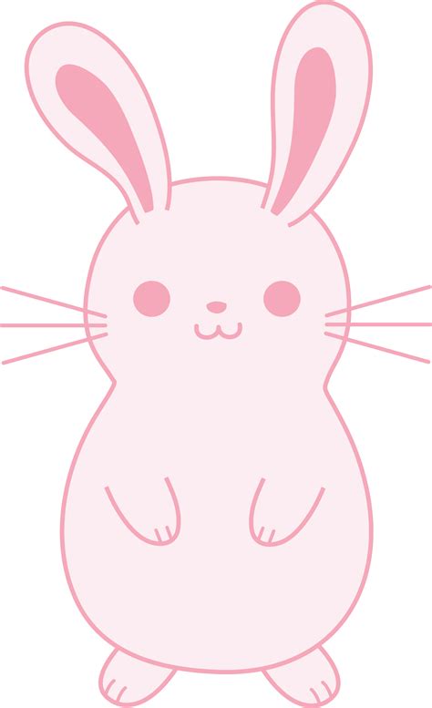 Cute Pink Easter Bunny Free Clip Art