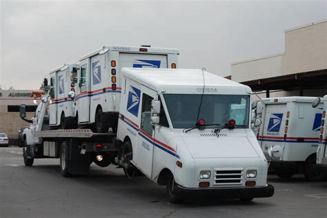 United States Postal Service Usps Chevy Flatbed Tow Truck A Photo