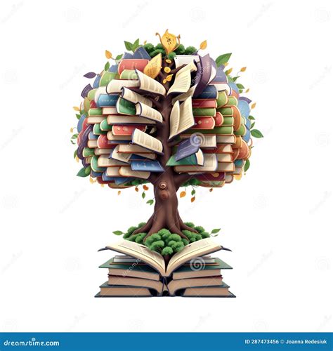 Tree Of Knowledge With Books Instead Of Leaves Stock Illustration