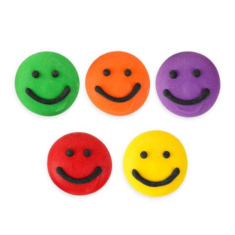 Smiley Face Royal Icing Decorations Bulk Assorted — Caljavaonline