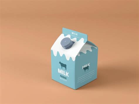 Small Milk Box Free Mockup Psd Freemockup