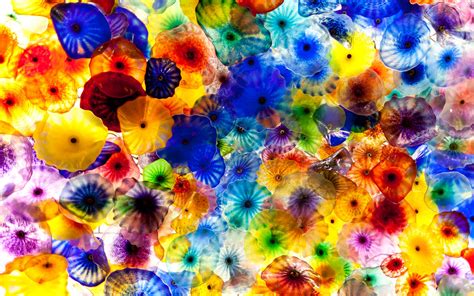 Multi Colored Glass Flowers | ABSTRACT