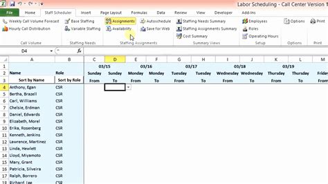 Staffing Spreadsheet Excel — Db