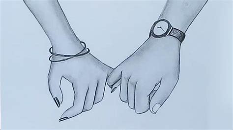 Holding Hands Pencil Sketch Valentines Day Special Holding Hands Drawing How To Draw