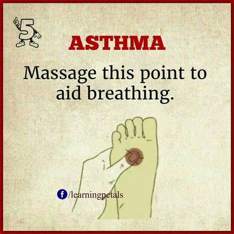 massage a point in the foot to aid breathing asthma help reflexology acupressure treatment