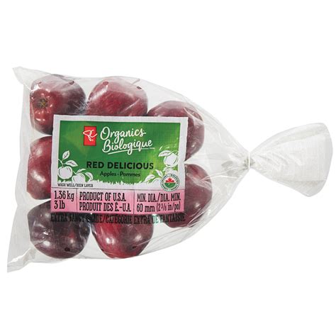 Pc Organics Red Delicious Apples 3 Lb Bag Pc Ca