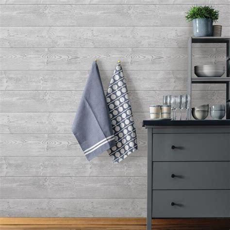 Scott Living 3075 Sq Ft Grey Vinyl Textured Wood 3d Self Adhesive Peel