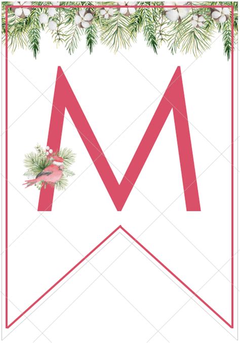 Printable Merry Christmas Banner Letters The Printable Collection