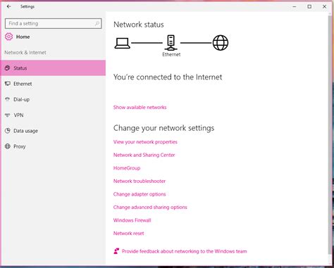 Windows 10 Settings Menu The Network And Internet Tab Cnet