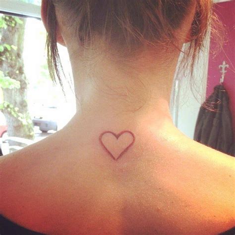Behind The Neck Heart Shape Tattoo Cool Tattoos Online