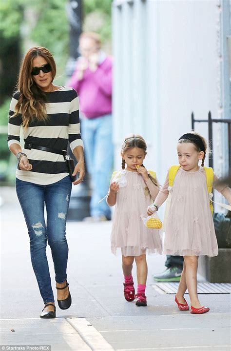Sarah Jessica Parker Enjoys New York Stroll With Her Twins Marion And