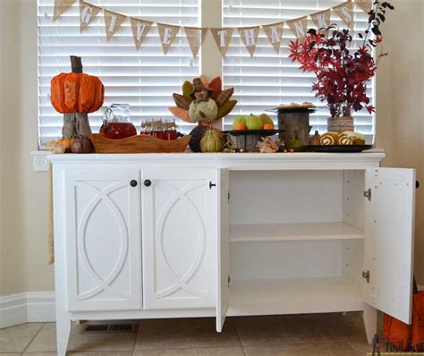 Or dress them up for the changing seasons. DIY Buffet-Sideboard with Circle Trim Doors - Her Tool Belt