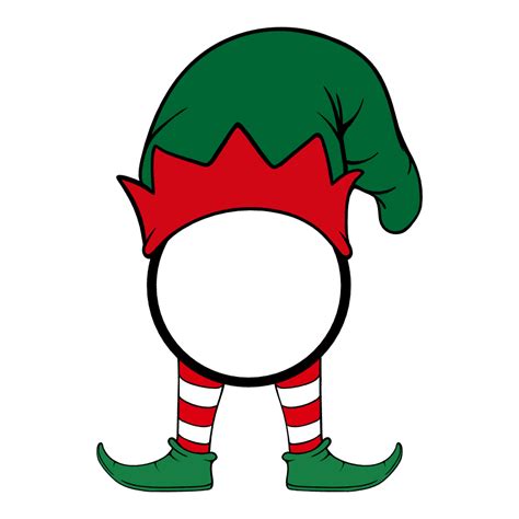 Elf Hat Legs Monogram Christmas Free Svg File SVG Heart
