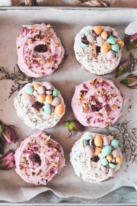 Food And Drink Beautifully Decorated Pastel Easter Donuts My Little