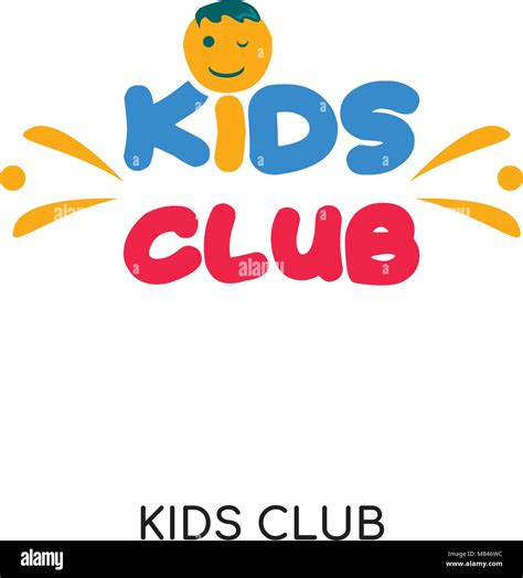Kids Club Logo Isolated On White Background For Your Web Mobile And