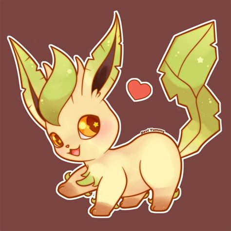Chibi Leafeon By Seviyummy On Deviantart Chibi Pokemon Eevee Eevee