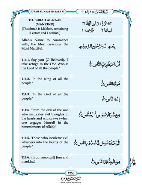 Surah Nas In English Listen Audio Mp3 And Download English Pdf