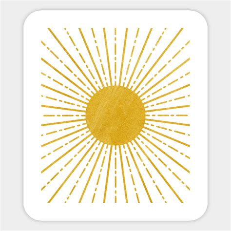 Boho Sun Sunburst Boho Sun Sticker Teepublic