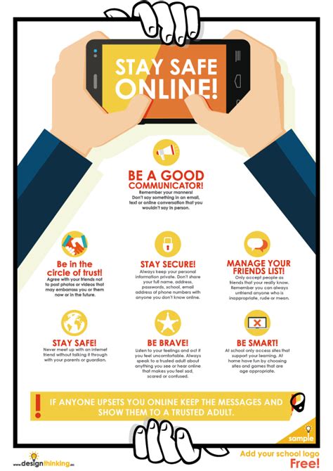 Stay Safe Online Staying Safe Online School Posters Design Thinking