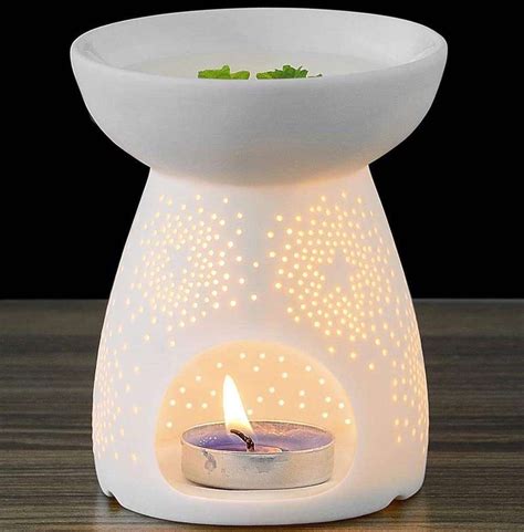 Njcharms Ceramic Essential Oil Burner Natural Oils For Hair And Beauty