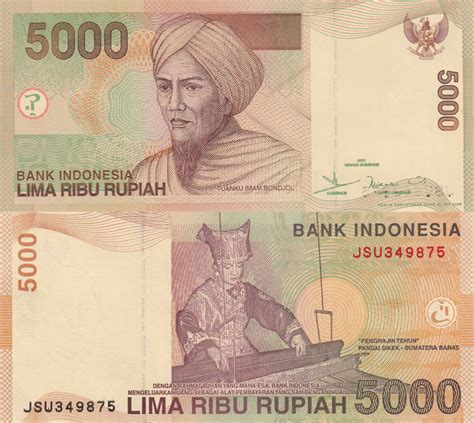 Banknote World Educational Indonesia Indonesia 5000 Rupiah