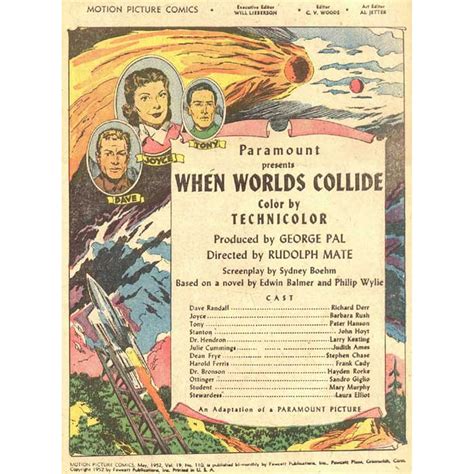 When Worlds Collide Movie Poster Style E 11 X 17 1951
