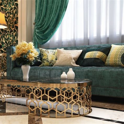 Luxury Living Room Main Hall Interior Design Villa Saudi Arabia