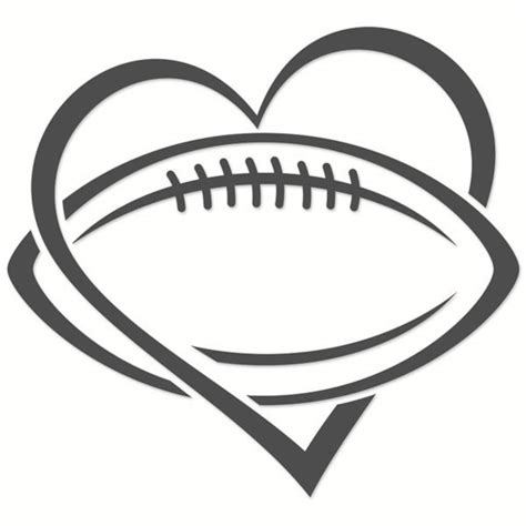 Football Decal Cuttable Design Png Dxf Svg And Eps File For Etsy