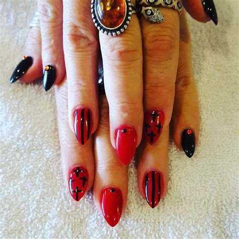 27 black and red nail art designs design trends premium psd vector downloads