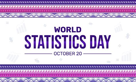 World Statistics Day Wallpaper With Percentage Signs And Graphs In The