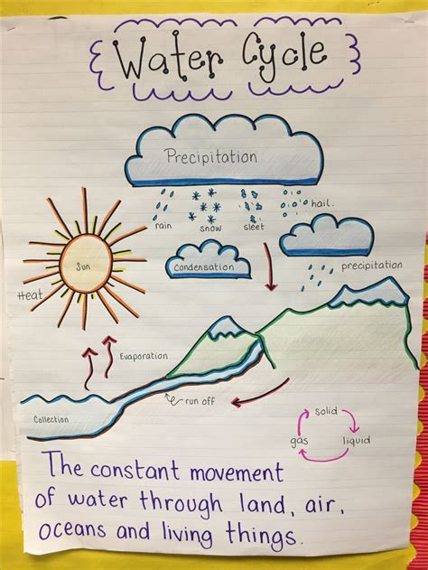 Water Cycle Anchor Chart Water Cycle Anchor Chart Water Cycle Water
