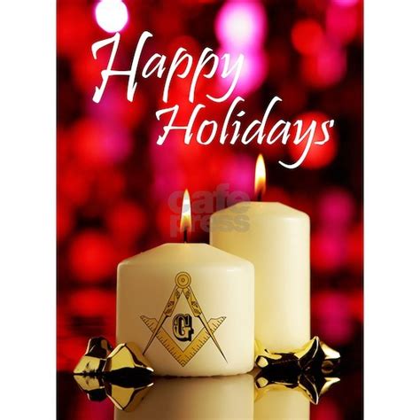Masonic Happy Holidays Card Greeting Card By Arizonastar Cafepress