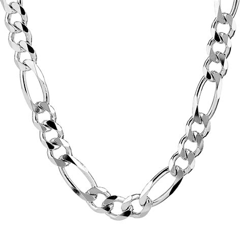 Buy silver pendant chains on apmex.com. Mens heavy Sterling Silver Figaro Chain 1179 | NEWBURYSONLINE