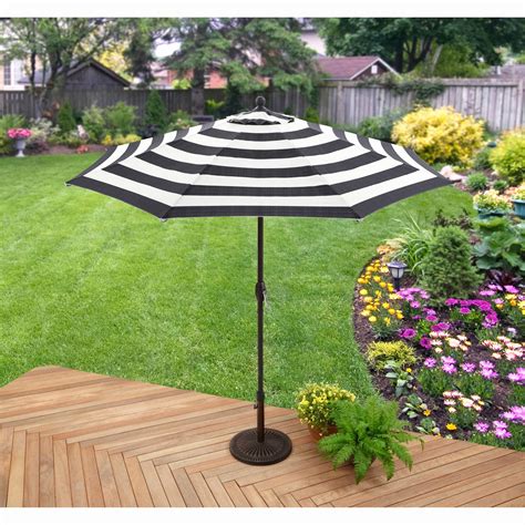 20 Collection Of Black And White Striped Patio Umbrellas