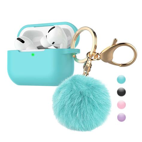 For Airpods Pro Silicone Case Airpods Pro Case With Fur Ball Njjex
