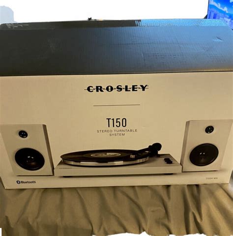 Crosley T150 Modern 2 Speed Bluetooth Turntable System White For Sale