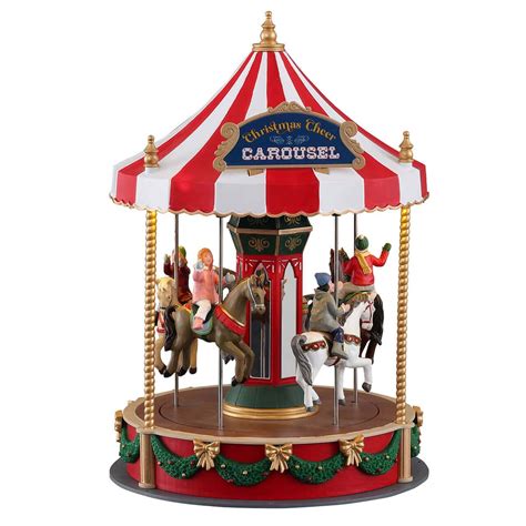 Lemax Christmas Village Christmas Cheer Carousel Battery Operated 4 5v 14821 14821 £55
