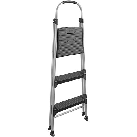 Cosco 11411abl1e Platinum Black Three Step Folding Step Stool With