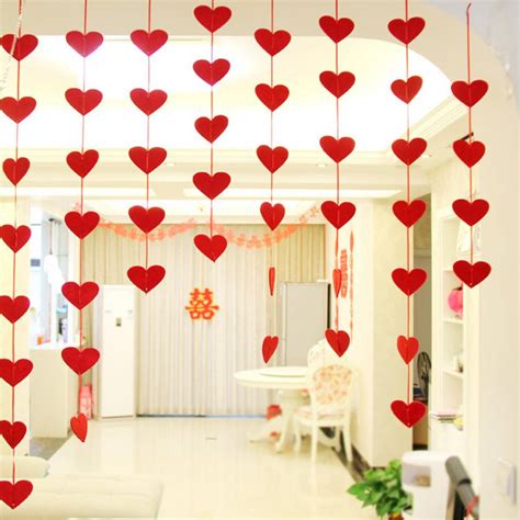 Hearts Romantic Wedding Party Decoration Marriage Room Layout DIY Non
