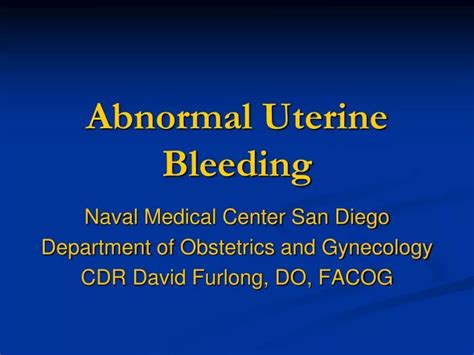 Ppt Abnormal Uterine Bleeding Powerpoint Presentation Free Download Id9335226