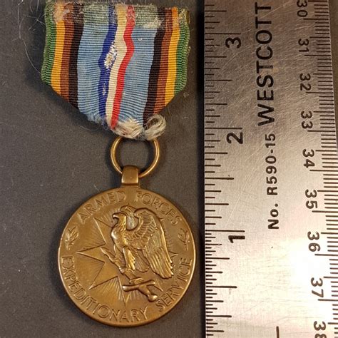 162 Us Armed Forces Expeditionary Service Medal With Ribbon Monnaie