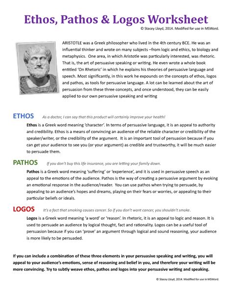 Ccit Worksheet Factual Evidence Ethos Pathos And Logos Worksheet