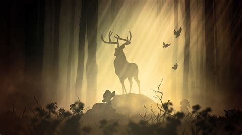 Deer Fantasy Forest Wallpaperhd Artist Wallpapers4k Wallpapersimages