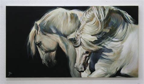 White Horse Silken Manes Weisse Pferde Seidene MÄhnen By Jana Fox