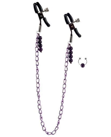 nipple play purple chain nipple clamps 716770033703 ebay
