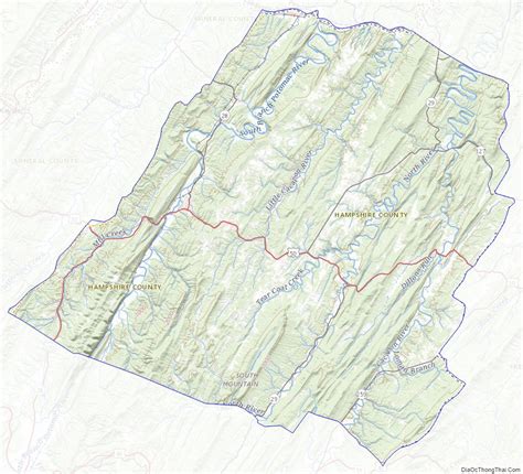 Map Of Hampshire County West Virginia Địa Ốc Thông Thái